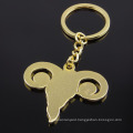 Wholesale Hotsell Creative Chinoiserie Metal Simple Style Keychainn Bellwether Horn Keychain